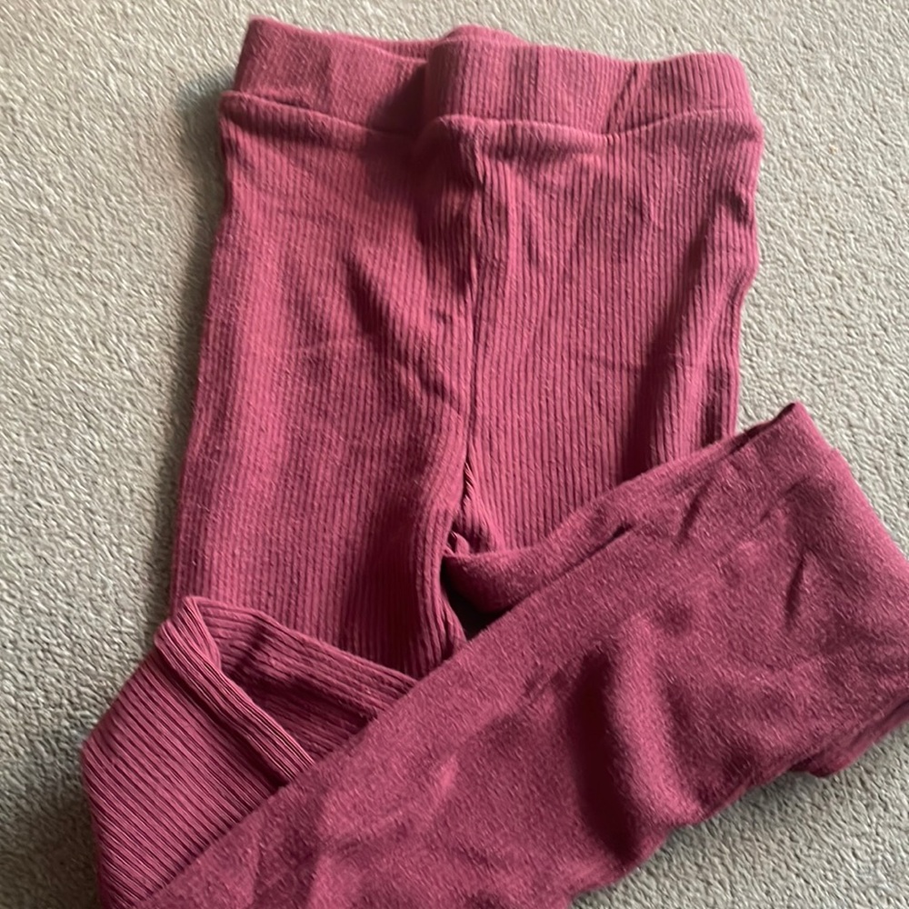 🩵3for$10  H&M ribbed red tights XS